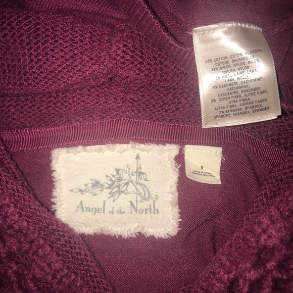 Anthro Angel of the North Cashmere Wool Blend Fringe Cowelneck Sweater - Picture 5 of 7